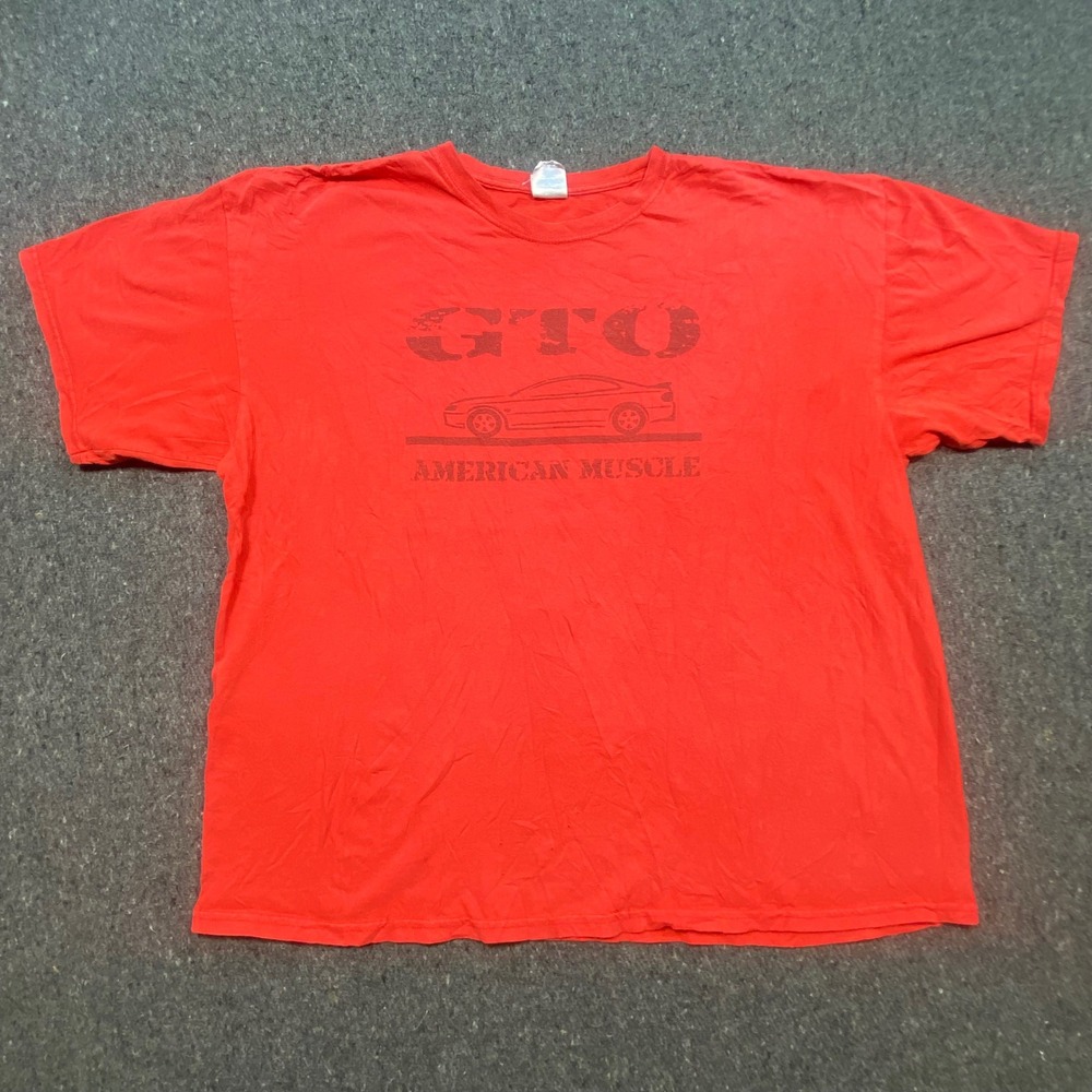 GTO American‎ Muscle Graphic T Shirt XL Mens Red Streetwear Distressed Car Tee
